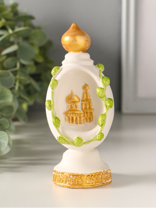 Фигурка гипс «Яйцо с куполом», 11×5 см