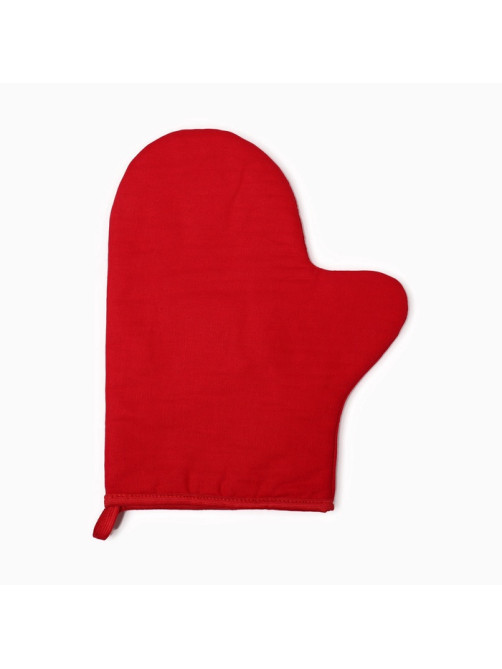 Варежка - прихватка «Этель» Red, 18×29 см, саржа, 100% хлопок, 250 г/м²