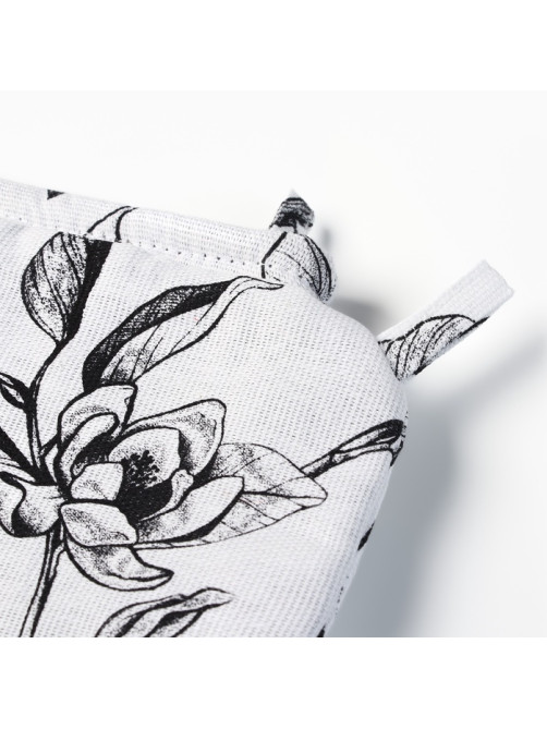 Кухонный набор «Доляна» Plant leaves: варежка 20×27 см, прихватка 19×19 см, 100% хлопок, 250 г/м²