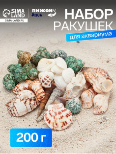 Набор ракушек «Пижон Аква», 200 г, микс №1