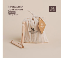 Набор прищепок SL Home, 20 шт., бамбук, 11×1.4 см