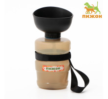 Поилка прогулочная, 520 мл, 15×7×7, пластик, бежевая