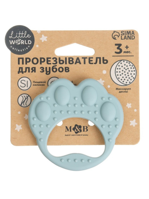 Прорезыватель силиконовый M&B «Лапка»