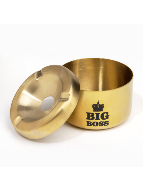Пепельница из нержавеющей стали BIG BOSS, 8×5.4 см, золото
