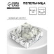 Пепельница для дома «Мрамор», для сигарет и стиков, 12.6×4.1 см, керамика