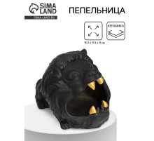 Пепельница для дома «Лев», для сигарет и стиков, керамика, 15.3×11.3×11 см