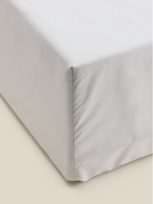 Простыня на резинке евро SL Home, 200×200+30 см, перкаль, серая