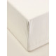 Простыня на резинке евро SL Home, 200×200+30 см, перкаль, молочная