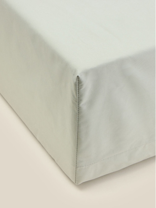 Простыня на резинке евро SL Home, 200×200+30 см, перкаль, оливковая
