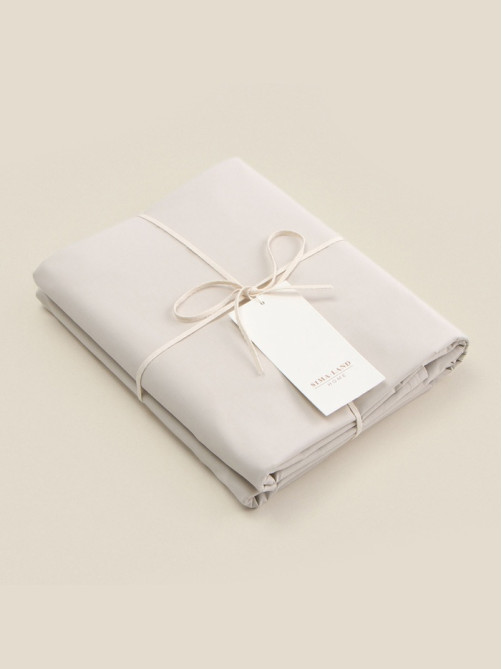 Простыня на резинке евро SL Home, 200×200+30 см, перкаль, молочная