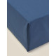 Простыня на резинке евро SL Home, 200×200+30 см, перкаль, синяя
