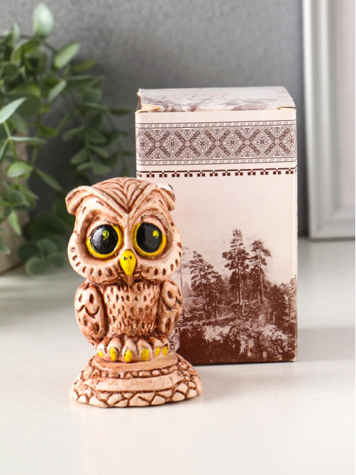 Фигурка гипс «Сова», 10×7×6.5 см