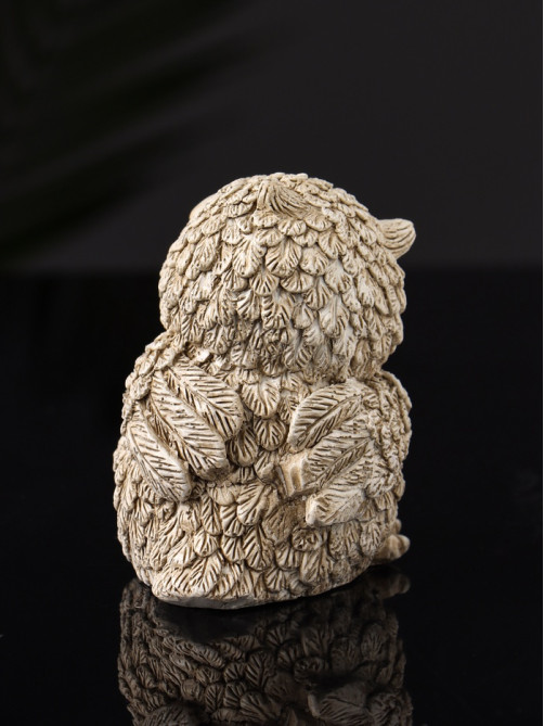 Фигурка гипс «Филин с бантом», 8×6×6.5 см, бежевый