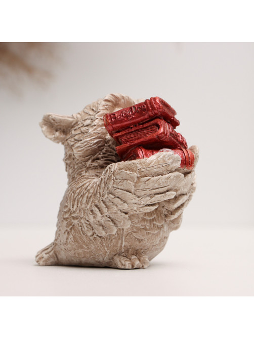 Фигурка гипс «Сова с книгами», 10×8×6 см