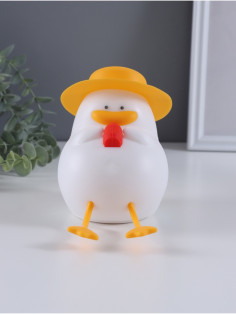 Фигурка световая RISALUX «Утка в отпуске», 2 Вт, LED-ночник антистресс, RGB, USB, 10×8.5×14.5 см