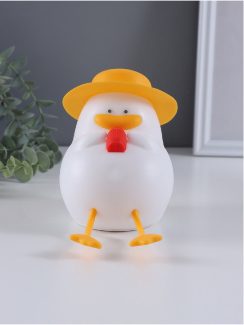 Фигурка световая RISALUX «Утка в отпуске», 2 Вт, LED-ночник антистресс, RGB, USB, 10×8.5×14.5 см