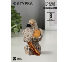 Фигурка гипс «Ворон с книгами», 8 см, серый с бронзой