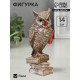 Фигурка гипс «Сова на книгах» коричневая, 14×6×6 см