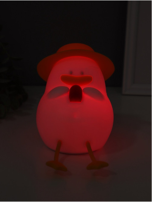 Фигурка световая RISALUX «Утка в отпуске», 2 Вт, LED-ночник антистресс, RGB, USB, 10×8.5×14.5 см