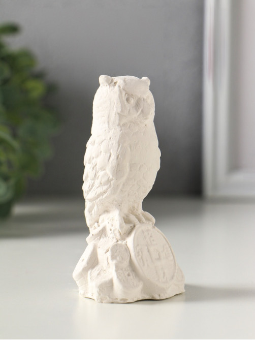Фигурка гипс «Филин с деньгами», 10×5 см