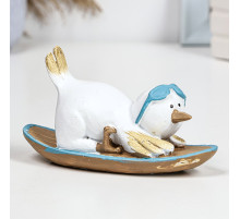 Фигурка полистоун TAKE IT EASY «Пингвин на борде», 14×5.5×7.5 см