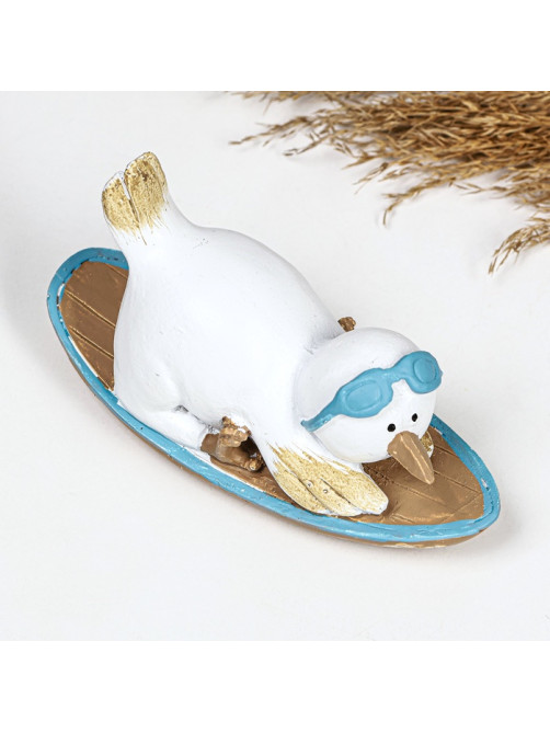 Фигурка полистоун TAKE IT EASY «Пингвин на борде», 14×5.5×7.5 см