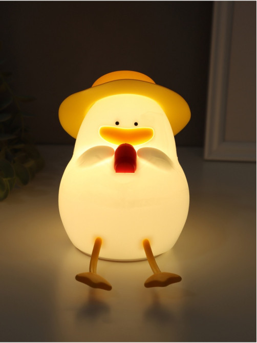 Фигурка световая RISALUX «Утка в отпуске», 2 Вт, LED-ночник антистресс, RGB, USB, 10×8.5×14.5 см