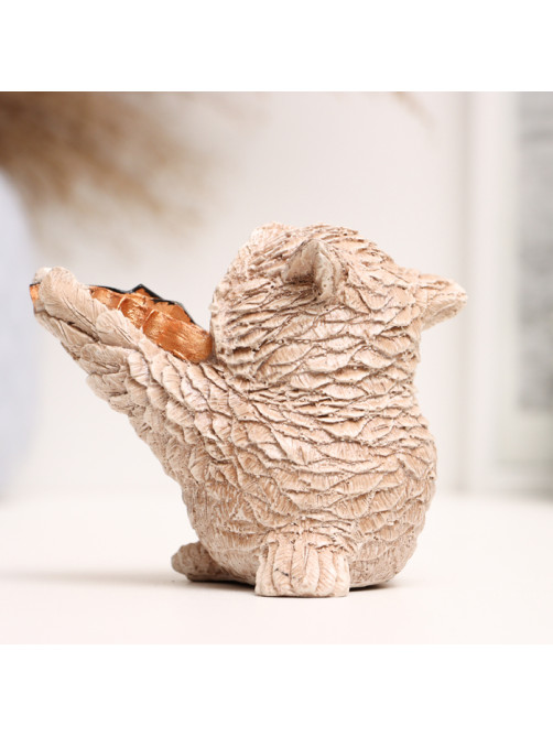 Фигурка гипс «Сова со скрипкой», коричневая, 11×8×6 см