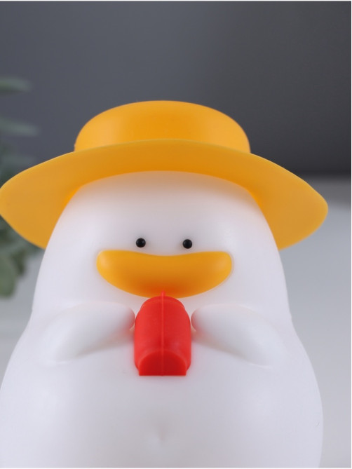 Фигурка световая RISALUX «Утка в отпуске», 2 Вт, LED-ночник антистресс, RGB, USB, 10×8.5×14.5 см