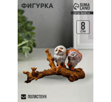Фигурка полистоун «Совушки, первая любовь», 8×13.7×5.7 см