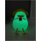 Фигурка световая RISALUX «Утка в отпуске», 2 Вт, LED-ночник антистресс, RGB, USB, 10×8.5×14.5 см