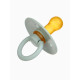 Соски-пустышки, от 0 мес., латекс, классические, в контейнере, набор из 2 шт., айвори/серо-зелёный, M&B
