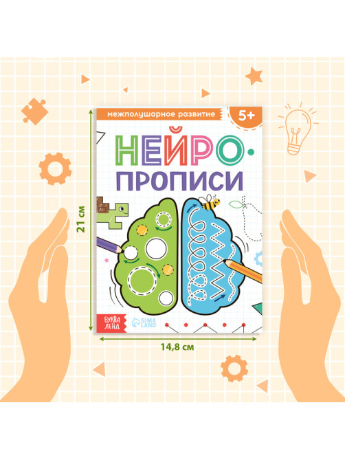 Книга «Нейропрописи. Межполушарное развитие», 24 стр., от 5 лет