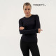 Рашгард с длинным рукавом женский Resport, бифлекс, размер 50 (XL), чёрный