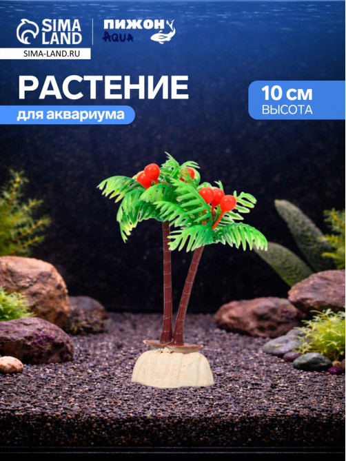 Растение для аквариума «Пальма», 10×5 см