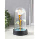 Фигурка световая колба RISALUX «Цветок», LED-ночник, 3×AG10, белый, 8.5×8.5×15.5 см