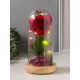 Фигурка световая колба RISALUX «Роза», LED - ночник, 3×АG10, красный, 9.5×9.5×19.5 см