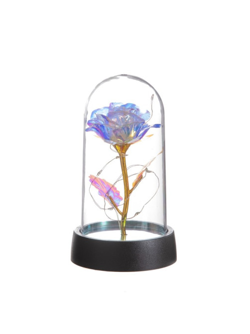 Фигурка световая колба RISALUX «Цветок», LED-ночник, 3×AG10, белый, 8.5×8.5×15.5 см