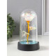 Фигурка световая колба RISALUX «Цветок», LED-ночник, 3×AG10, белый, 8.5×8.5×15.5 см