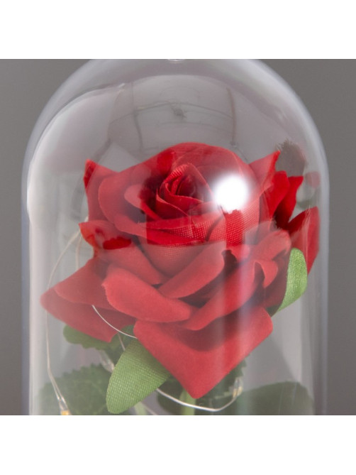 Фигурка световая колба RISALUX «Красная роза», LED-ночник, 3×AG10, 8.5×8.5×15.5 см