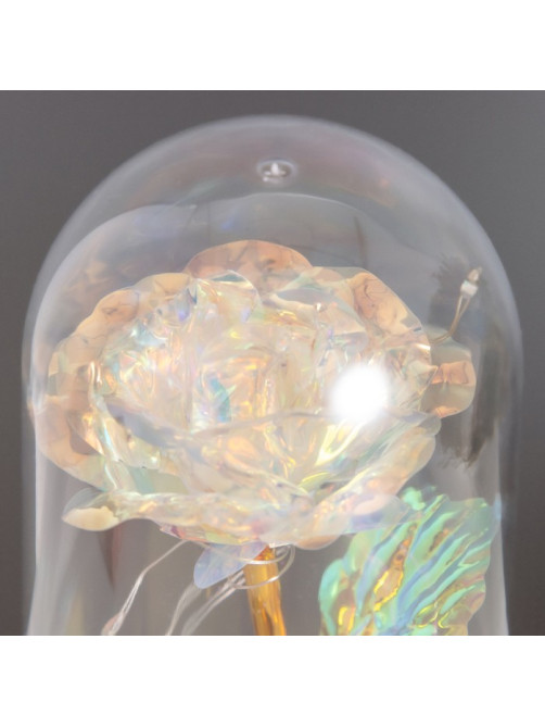 Фигурка световая колба RISALUX «Цветок», LED-ночник, 3×AG10, белый, 8.5×8.5×15.5 см