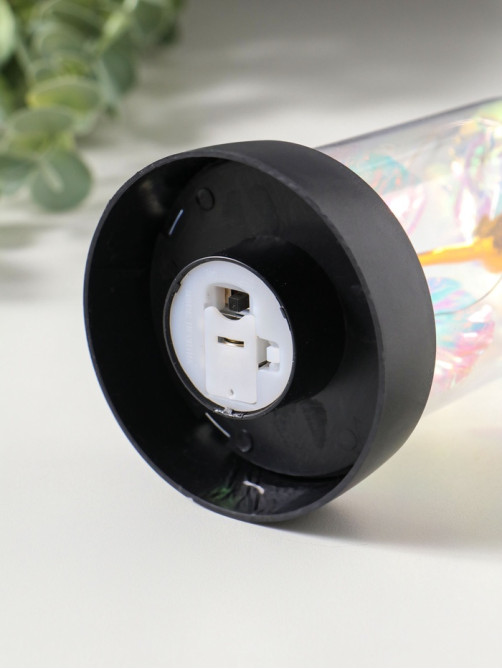 Фигурка световая колба RISALUX «Цветок», LED-ночник, 3×AG10, белый, 8.5×8.5×15.5 см