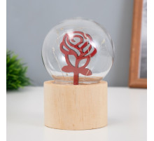 Фигурка световая RISALUX «Роза», LED-ночник, 3×AG10, шар-8 см, 6.5×6.5×11.5 см