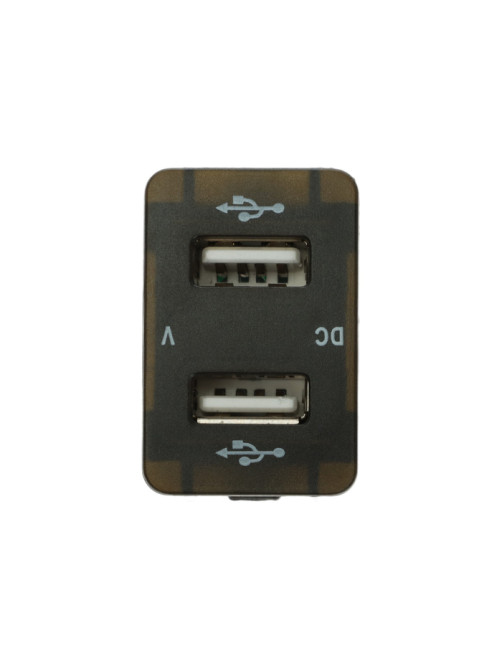 Зарядное устройство, 12-24 В, 2 USB, 4.2 А, вольтметр, черный