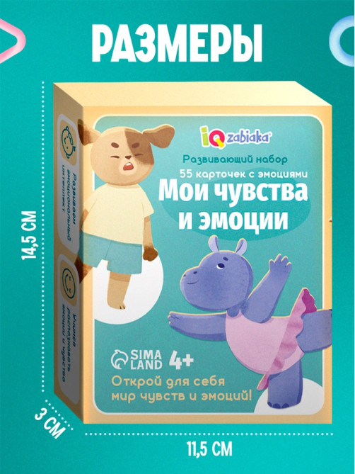 Развивающий набор «Мои чувства и эмоции», 55 карточек, 4+