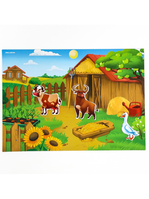 Настольная магнитная игра для малышей «Животные», 28×20 см