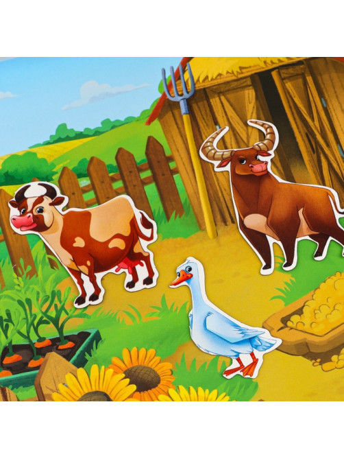 Настольная магнитная игра для малышей «Животные», 28×20 см
