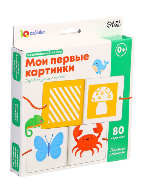Развивающий набор «Мои первые картинки», 80 карточек, 0+
