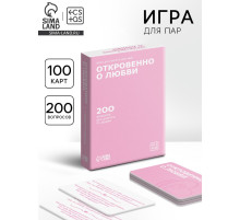 Игра для пар «Откровенно о любви», 100 карт, 16+