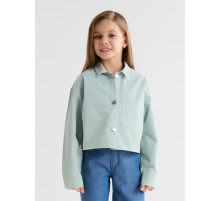 Рубашка для девочки MINAKU: Jeans collection, серо-голубая, рост 140 см